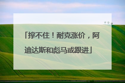 撑不住！耐克涨价，阿迪达斯和彪马或跟进