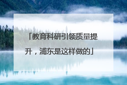 教育科研引领质量提升，浦东是这样做的