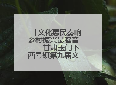 文化惠民奏响乡村振兴最强音——甘肃玉门下西号镇第九届文化艺术节启幕
