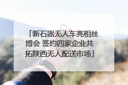 新石器无人车亮相丝博会 签约四家企业共拓陕西无人配送市场