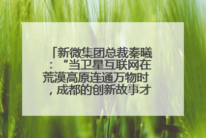 新微集团总裁秦曦：“当卫星互联网在荒漠高原连通万物时，成都的创新故事才真正开始”