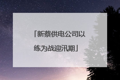 新蔡供电公司以练为战迎汛期