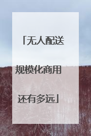 无人配送规模化商用还有多远
