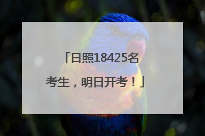 日照18425名考生，明日开考！