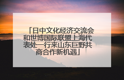 日中文化经济交流会和世博国际联盟上海代表处一行来山东巨野共商合作新机遇