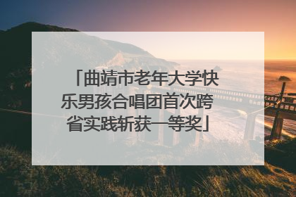 曲靖市老年大学快乐男孩合唱团首次跨省实践斩获一等奖