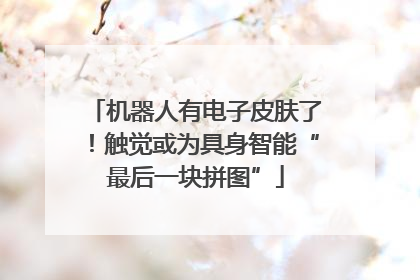 机器人有电子皮肤了！触觉或为具身智能“最后一块拼图”