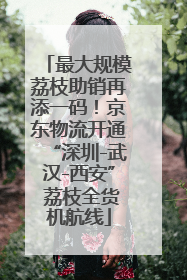 最大规模荔枝助销再添一码！京东物流开通“深圳-武汉-西安” 荔枝全货机航线