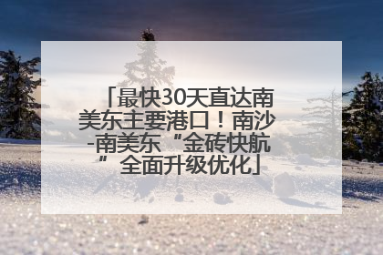 最快30天直达南美东主要港口！南沙-南美东“金砖快航”全面升级优化