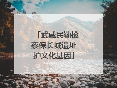 武威民勤检察保长城遗址护文化基因