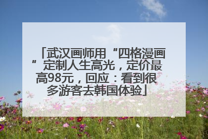 武汉画师用“四格漫画”定制人生高光，定价最高98元，回应：看到很多游客去韩国体验