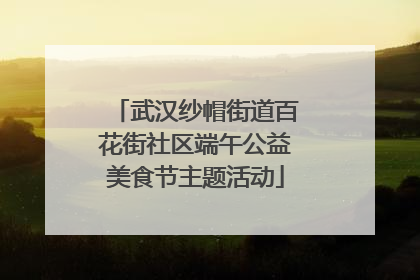 武汉纱帽街道百花街社区端午公益美食节主题活动