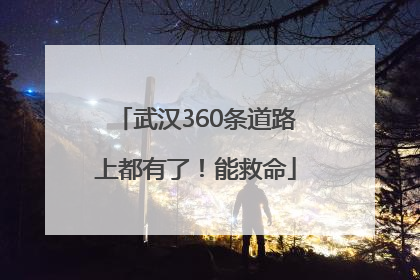 武汉360条道路上都有了！能救命