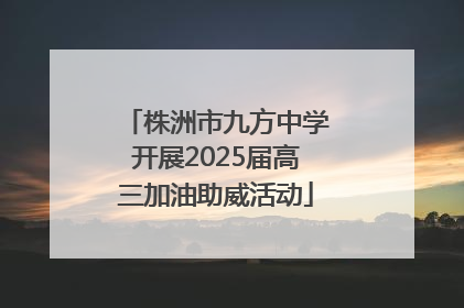 株洲市九方中学开展2025届高三加油助威活动