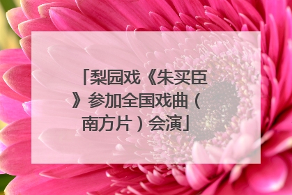 梨园戏《朱买臣》参加全国戏曲（南方片）会演