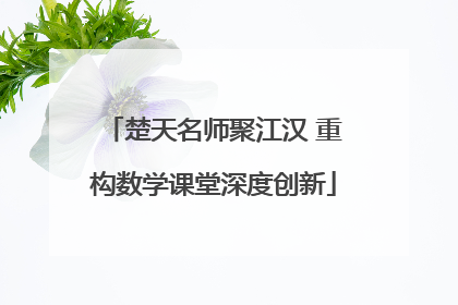 楚天名师聚江汉 重构数学课堂深度创新