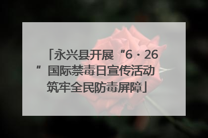 永兴县开展“6・26”国际禁毒日宣传活动 筑牢全民防毒屏障