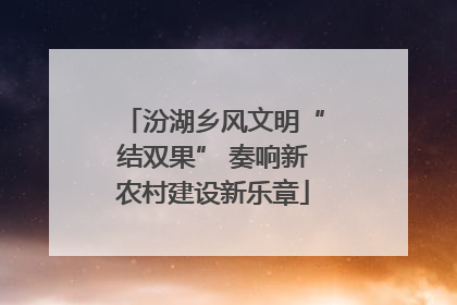 汾湖乡风文明“结双果” 奏响新农村建设新乐章