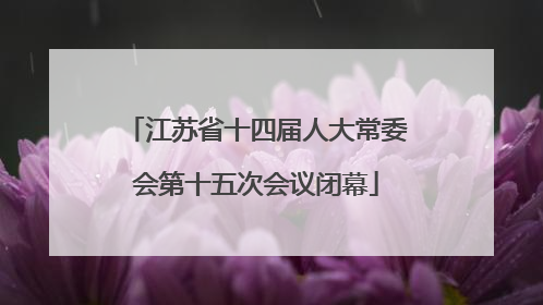 江苏省十四届人大常委会第十五次会议闭幕