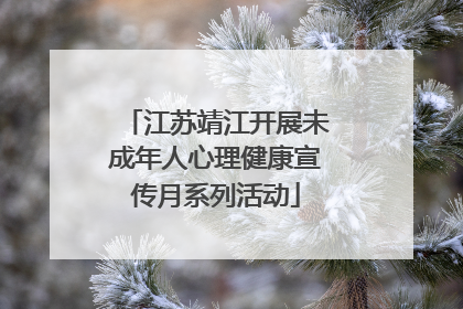 江苏靖江开展未成年人心理健康宣传月系列活动