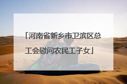 河南省新乡市卫滨区总工会慰问农民工子女