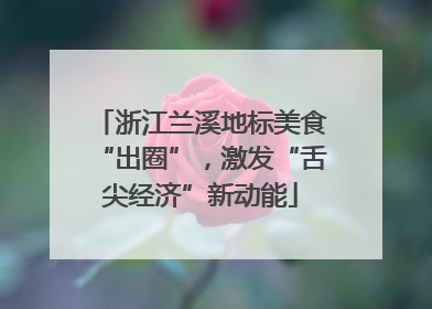 浙江兰溪地标美食“出圈”，激发“舌尖经济”新动能