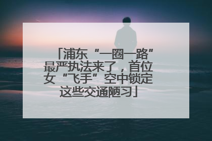 浦东“一圈一路”最严执法来了，首位女“飞手”空中锁定这些交通陋习