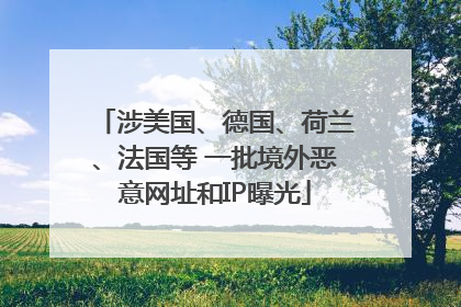 涉美国、德国、荷兰、法国等 一批境外恶意网址和IP曝光
