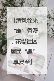 清风徐来“廉”香漫，花堤社区居民“趣”享夏至
