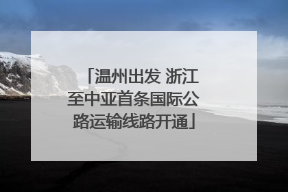 温州出发 浙江至中亚首条国际公路运输线路开通