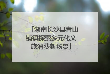 湖南长沙县青山铺镇探索多元化文旅消费新场景