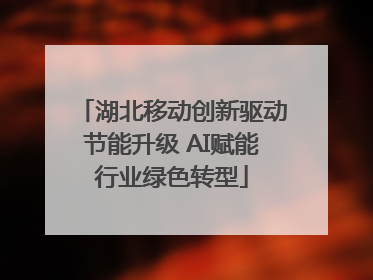 湖北移动创新驱动节能升级 AI赋能行业绿色转型