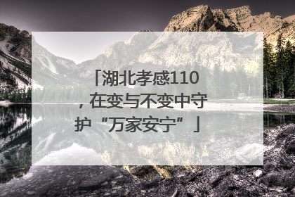 湖北孝感110，在变与不变中守护“万家安宁”