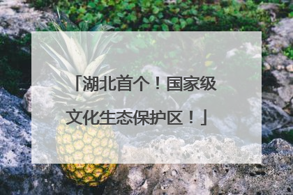 湖北首个！国家级文化生态保护区！
