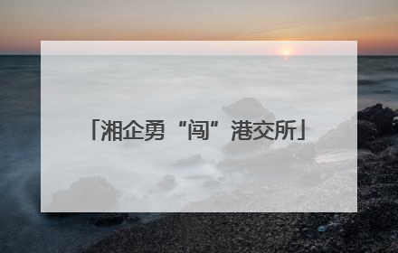 湘企勇“闯”港交所
