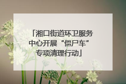 湘口街道环卫服务中心开展“僵尸车”专项清理行动