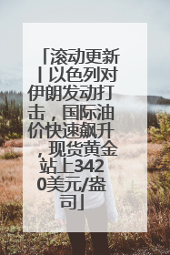 滚动更新丨以色列对伊朗发动打击，国际油价快速飙升，现货黄金站上3420美元/盎司