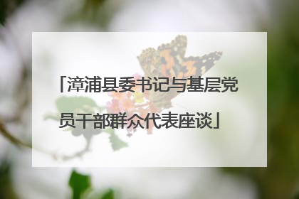 漳浦县委书记与基层党员干部群众代表座谈