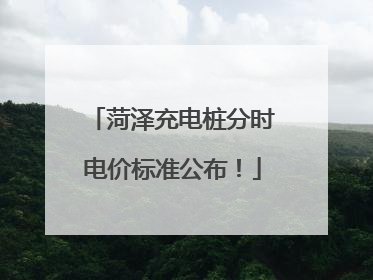 菏泽充电桩分时电价标准公布！