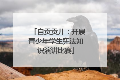 自贡贡井：开展青少年学生宪法知识演讲比赛