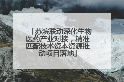 苏滨联动深化生物医药产业对接，精准匹配技术资本资源推动项目落地