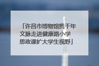 许昌市博物馆携千年文脉走进健康路小学 思政课扩大学生视野