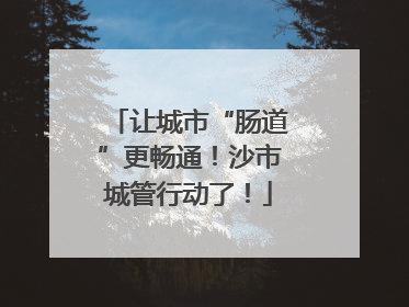 让城市“肠道”更畅通！沙市城管行动了！