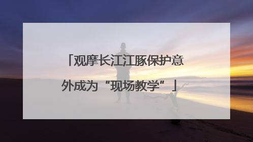观摩长江江豚保护意外成为“现场教学”