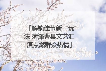 解锁佳节新“玩”法 菏泽曹县文艺汇演点燃群众热情
