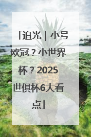 追光｜小号欧冠？小世界杯？2025世俱杯6大看点