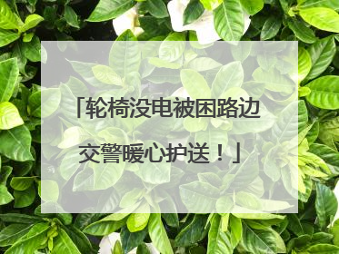 轮椅没电被困路边 交警暖心护送！