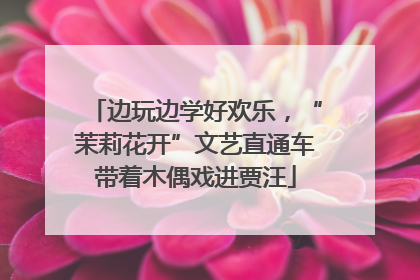 边玩边学好欢乐，“茉莉花开”文艺直通车带着木偶戏进贾汪