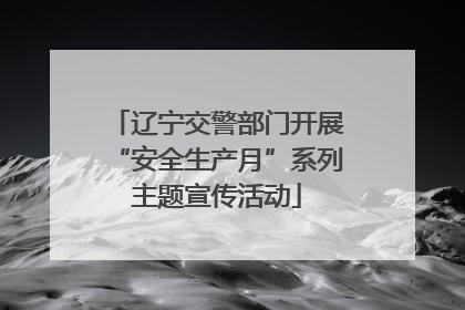 辽宁交警部门开展“安全生产月”系列主题宣传活动
