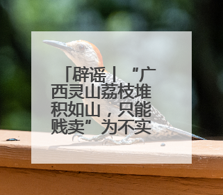 辟谣丨“广西灵山荔枝堆积如山，只能贱卖”为不实信息！
